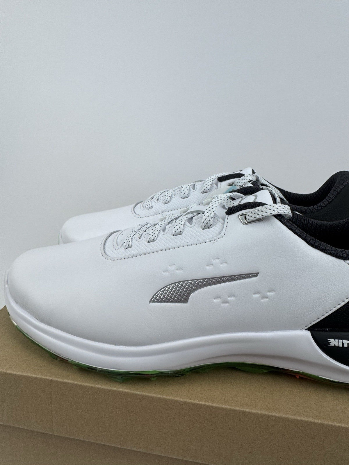 Puma Phantomcat Nitro Men's Golf Shoes Size UK 8.5 White Black Fluro/323432