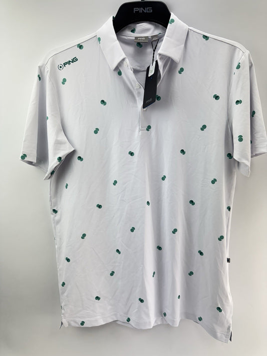 Ping Golf Mens Polo Shirt Two Tone UK Medium /Short Sleeve /White /New /262450
