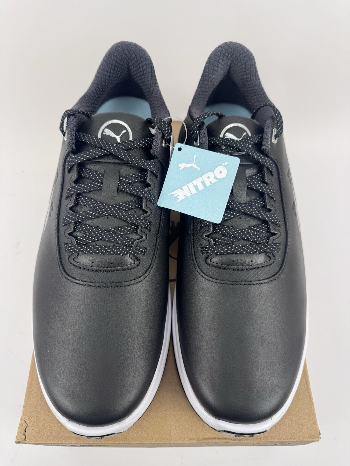 Puma Phantomcat Nitro Men's Golf Shoes Size UK 10 Black Silver Yellow/323246