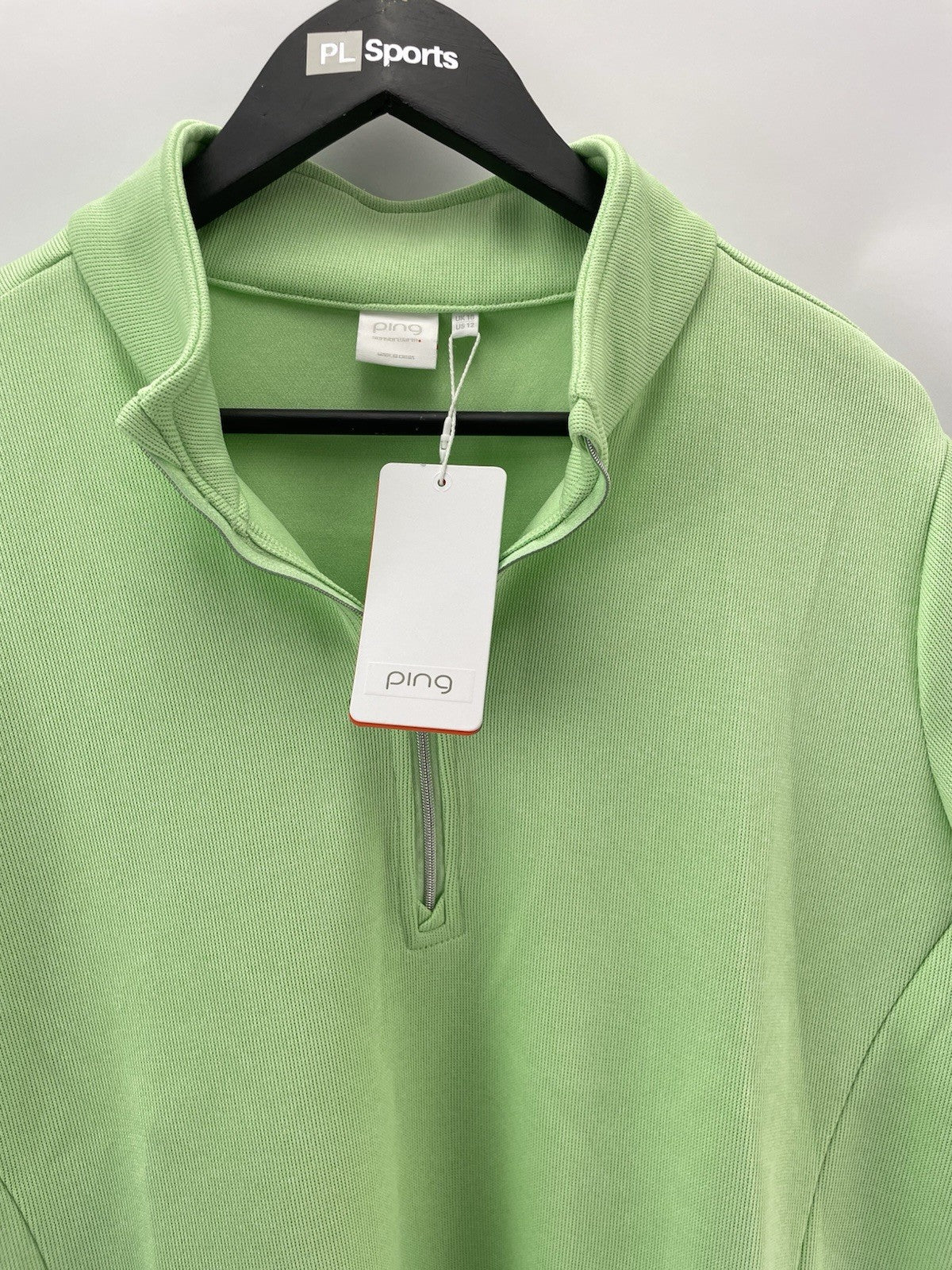 Ping Golf Ladies Pullover Lyla Size UK 16 1/2 Zip /Green /New /280983