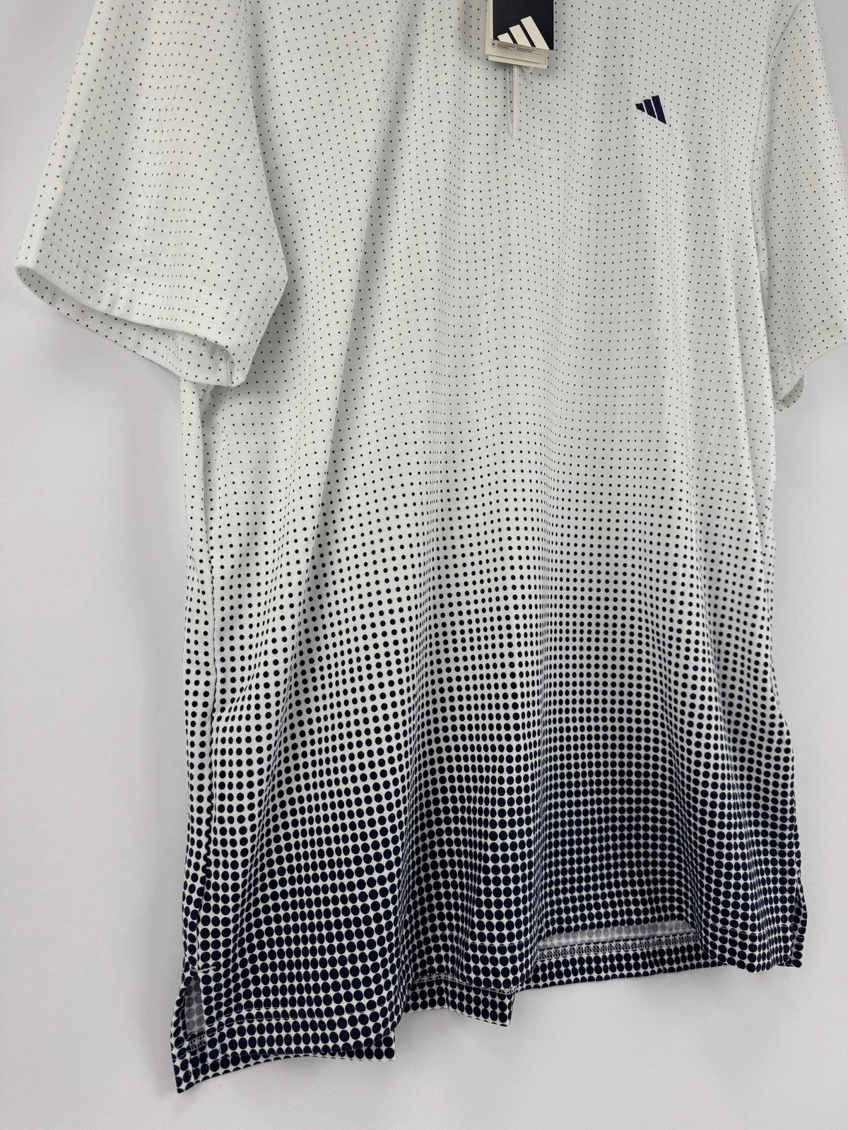 Adidas Go-To Rise Print Polo Shirt Men's Golf Size Large White/327993