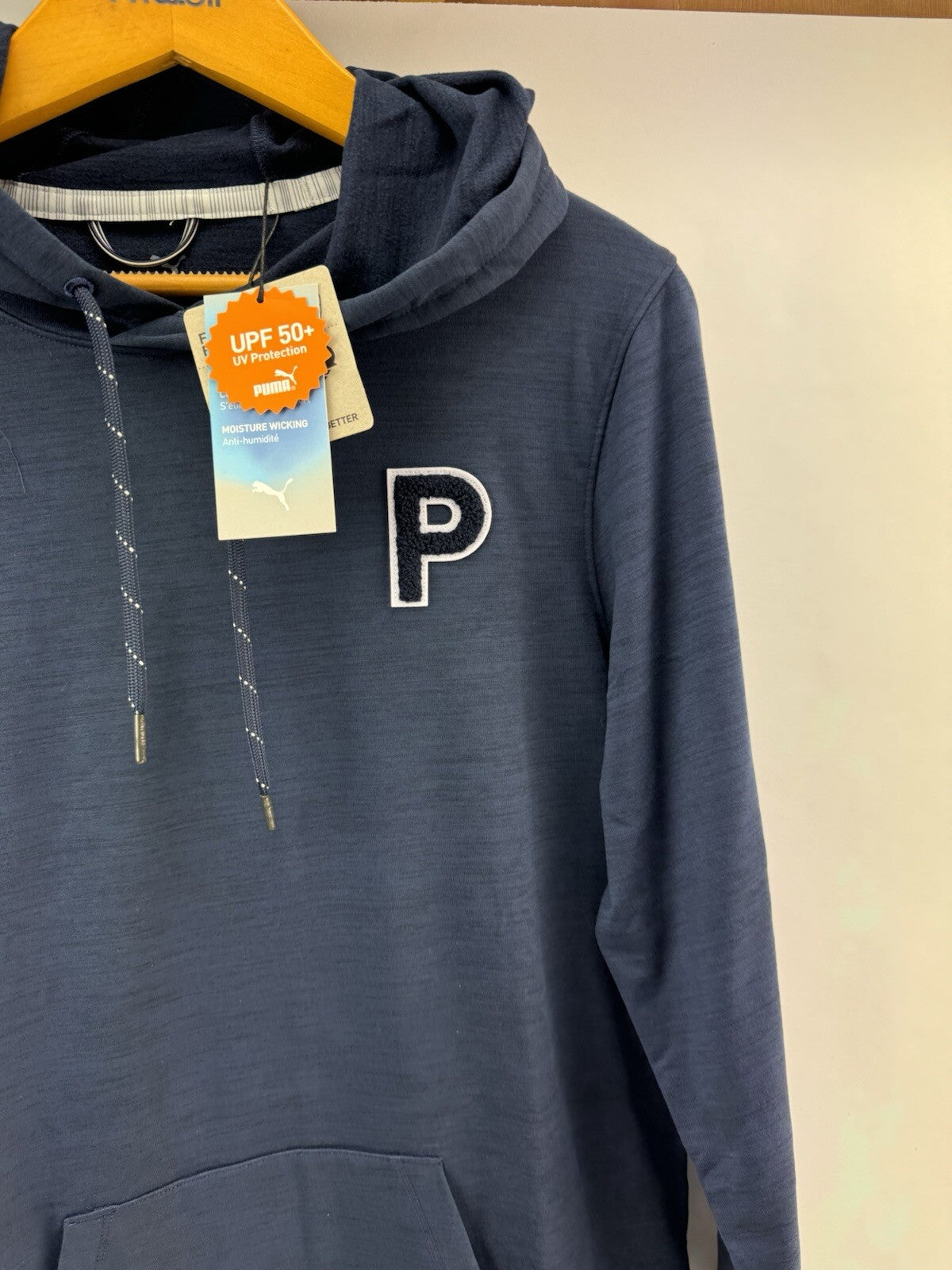 Puma Golf Mens Hoodie Pullover Cloudspun Patch /Navy /UK Small /New /207943