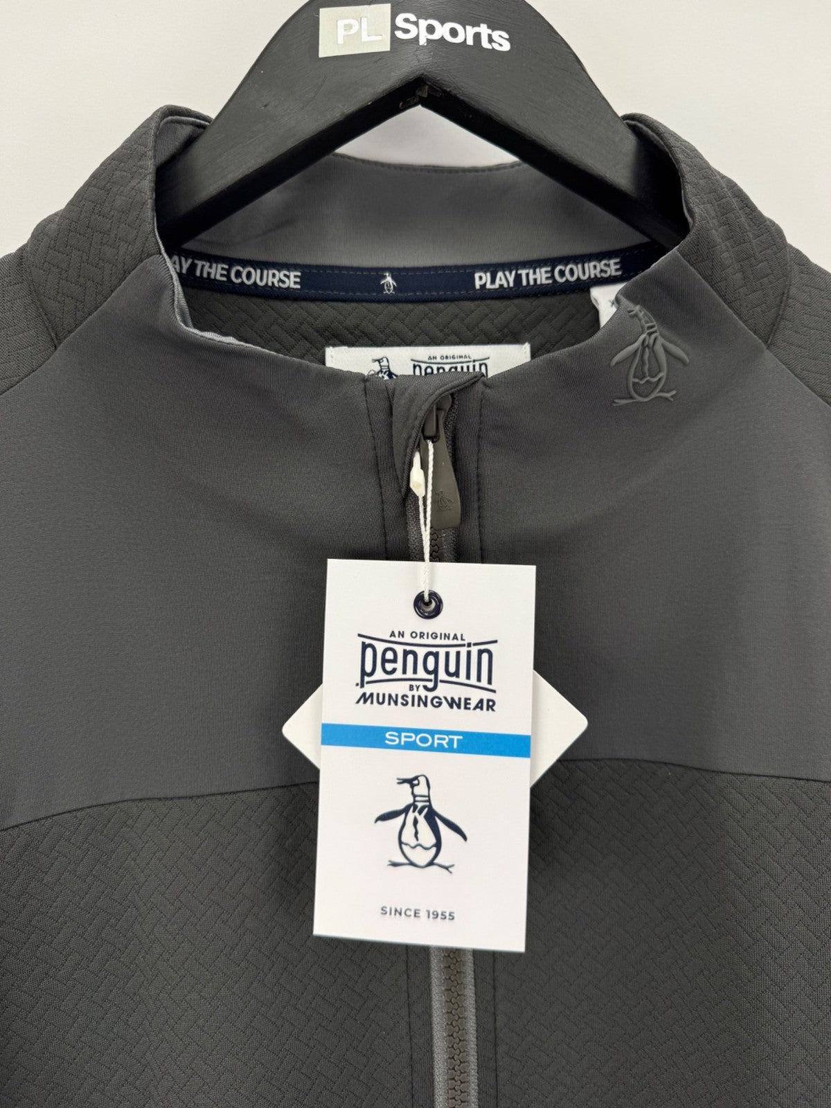 Penguin Golf Quarter Zip Jumper Mens XL Asphalt Grey Lightweight Sport/371215