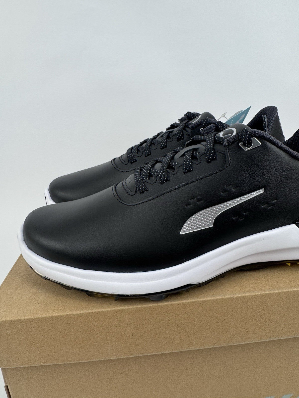 Puma Phantomcat Nitro Men's Golf Shoes Size UK 8 Black Silver Yellow/320192