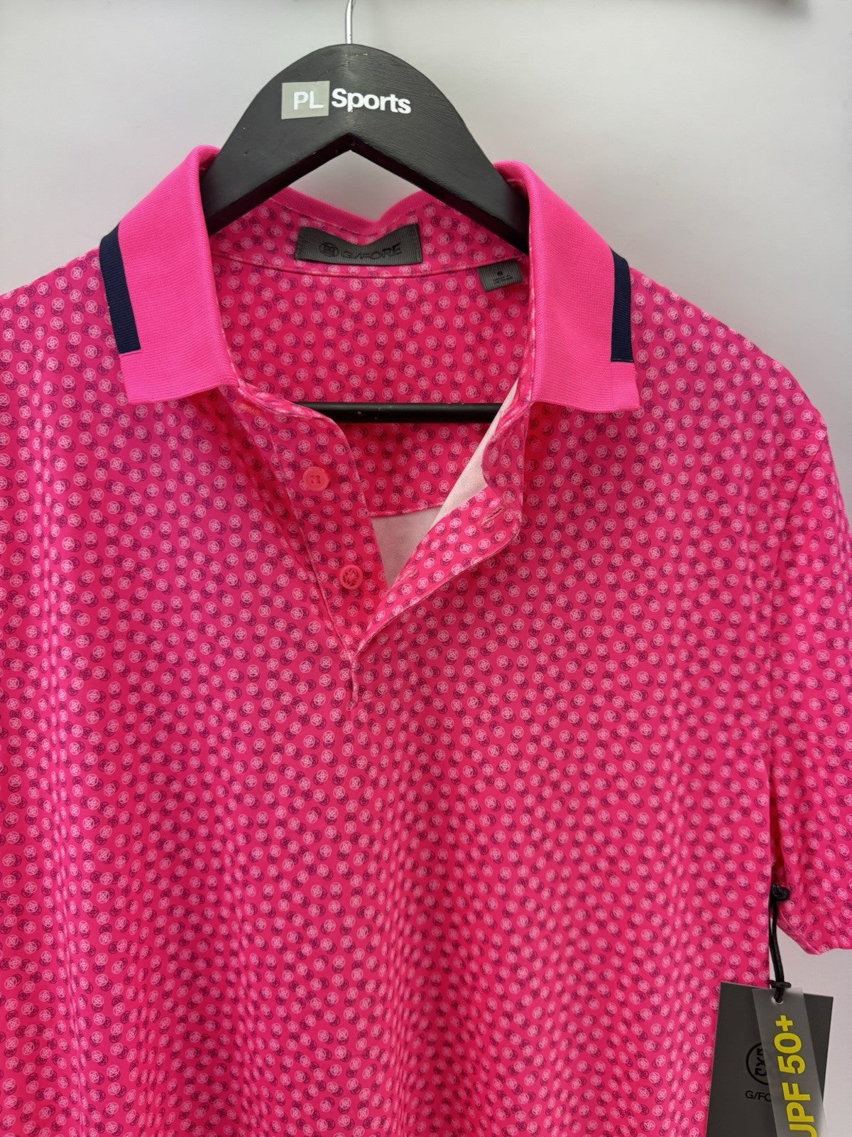 G Fore Golf Polo Shirt Triple Circle G’s Mens UK Small /Pink /New /294763