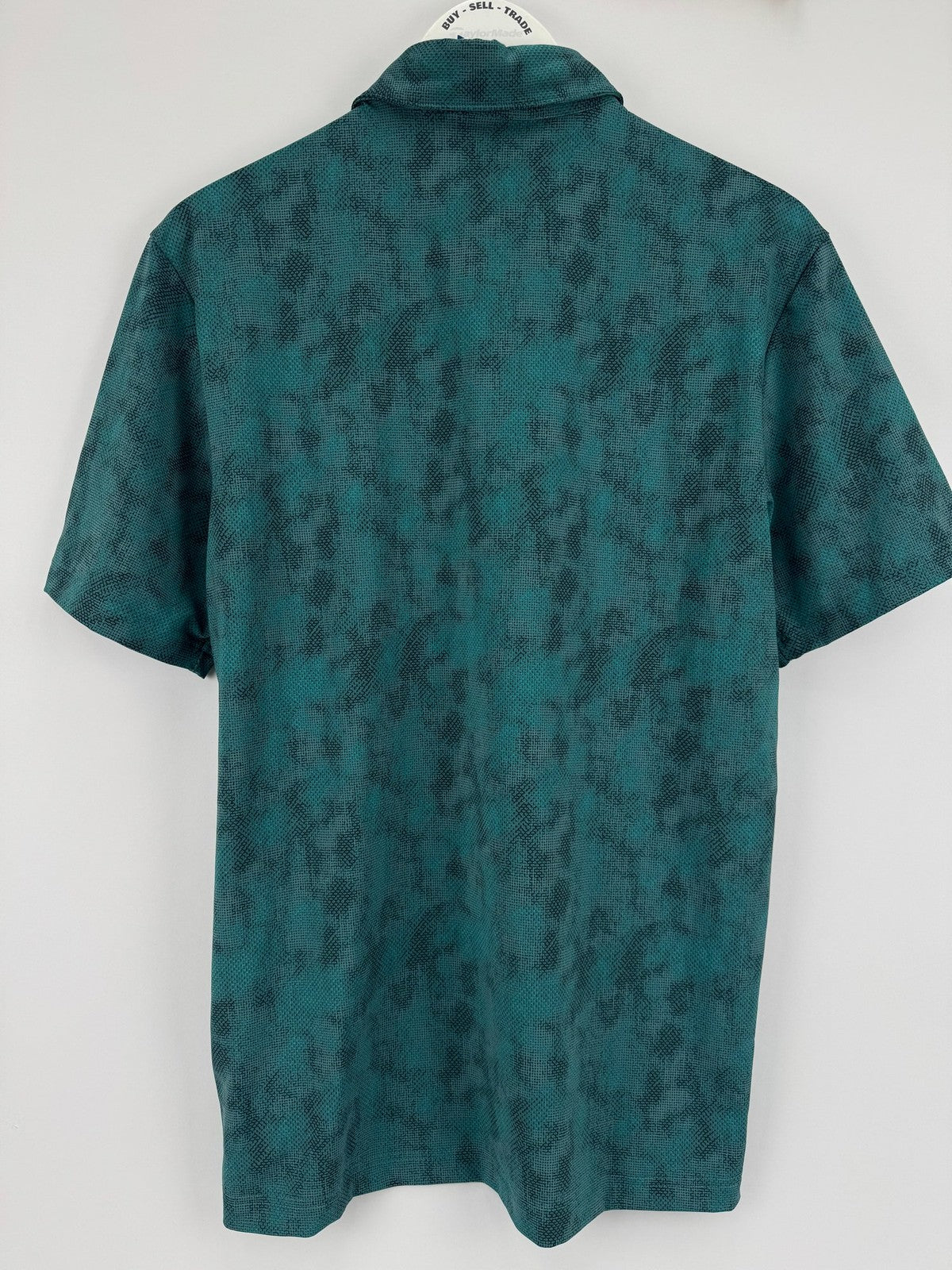 Adidas JL5288 Ultimate Textured Print Golf Polo Shirt Men's S Teal Black/329446