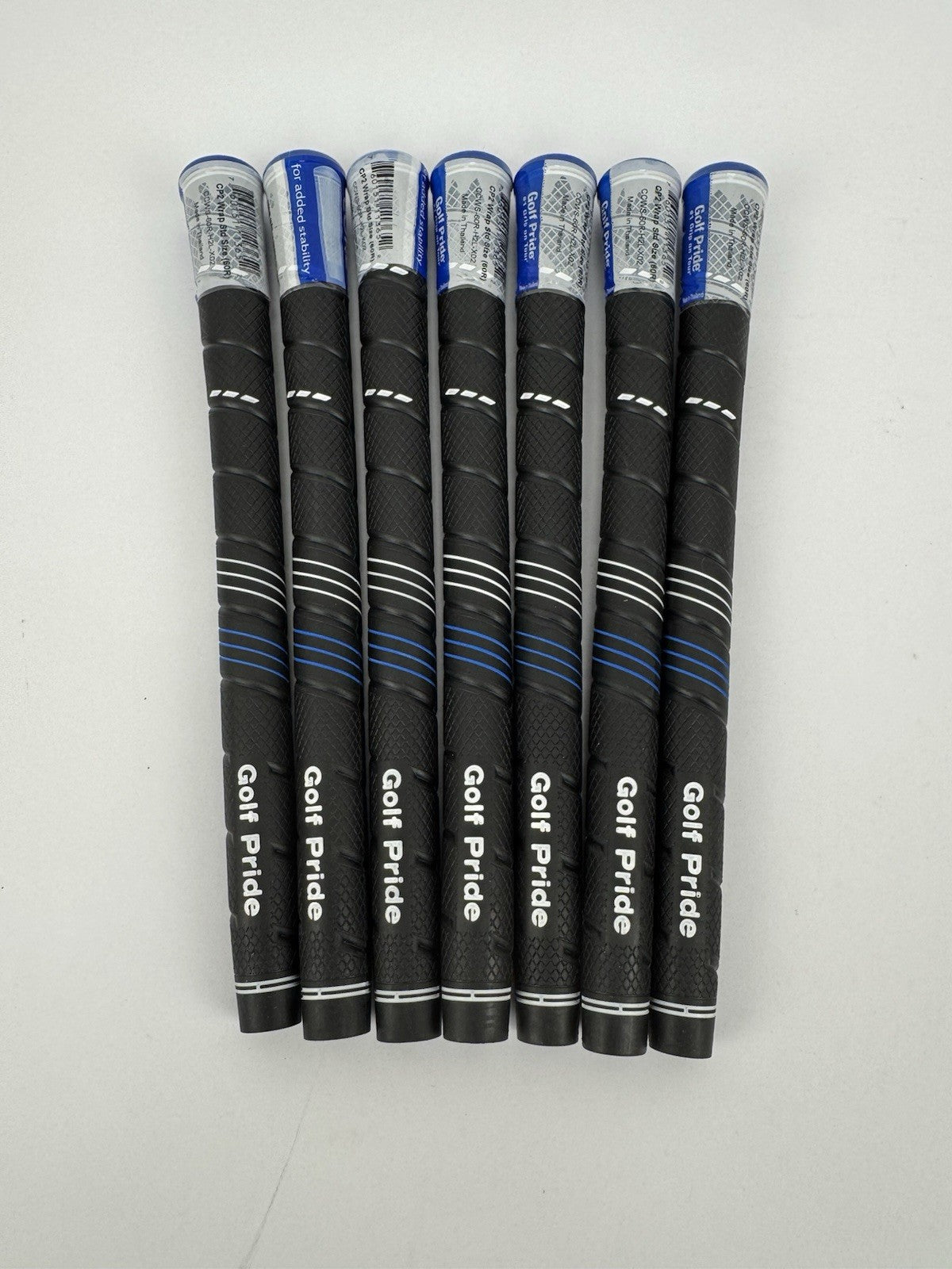 Golf Pride CP2 Wrap Golf Grips (7) Men’s Standard /Black/Blue /New /337814