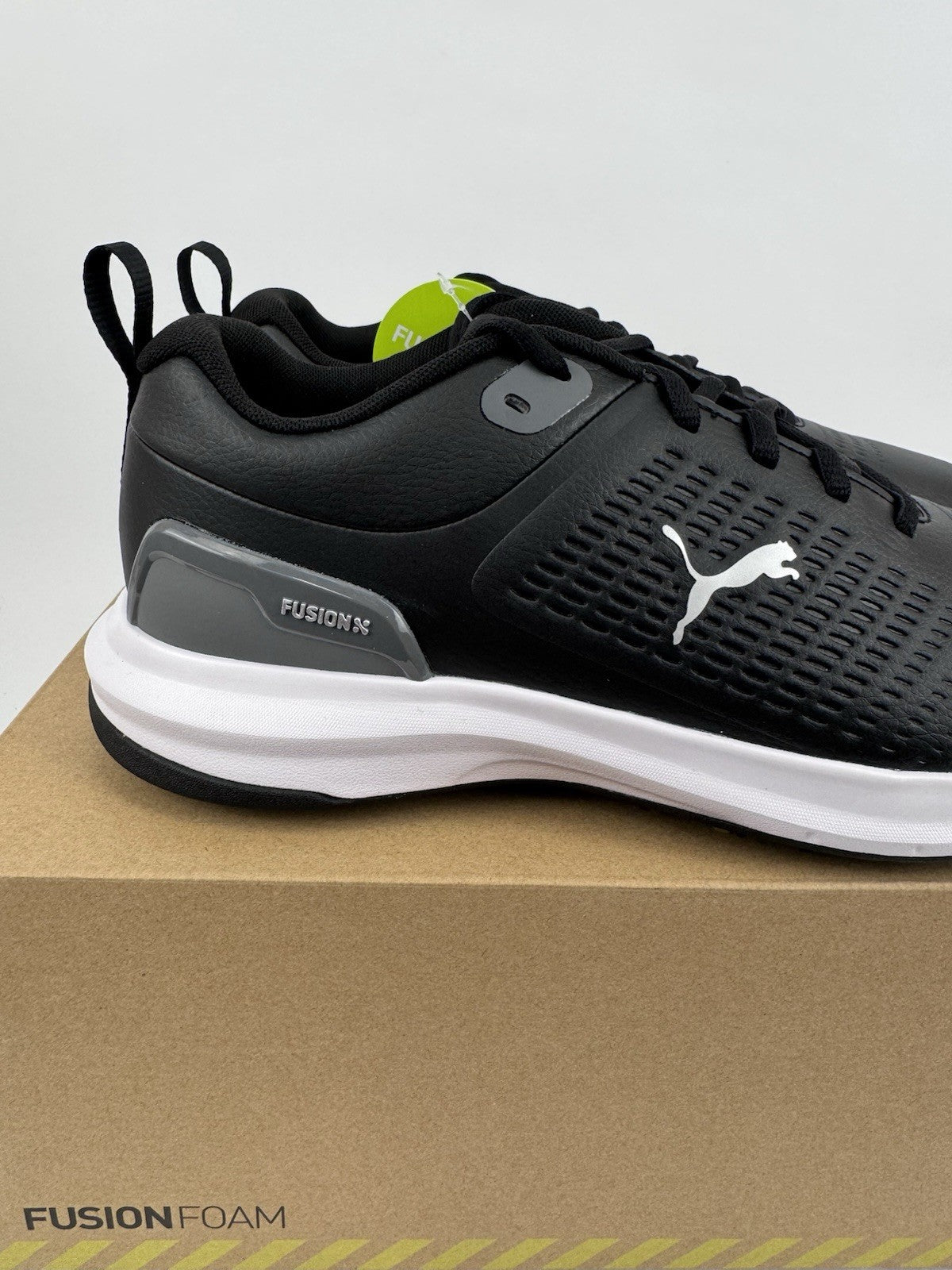 Puma Fusion Plus Spiked Golf Shoes Men's Size UK 8 Black Waterproof/318585