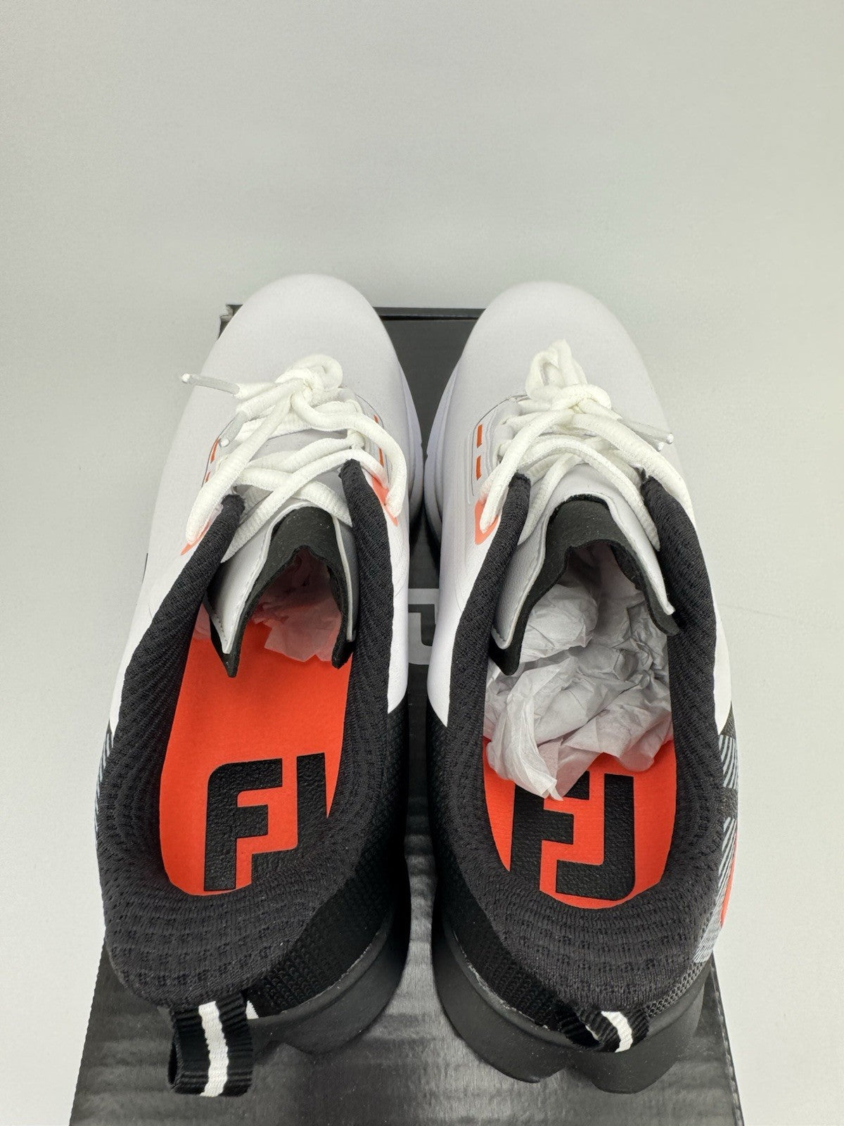 FootJoy Fuel Golf Shoes Men's UK Size 7 White Black Orange Lightweight/312914