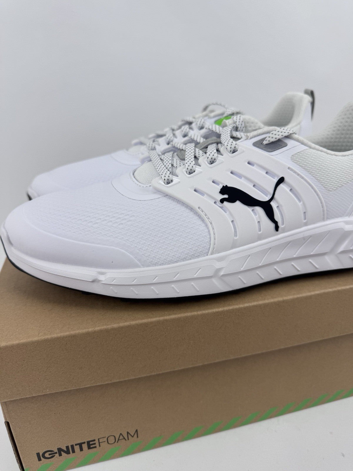 Puma Ignite Elevate 2 Tour Men's Golf Shoes Size UK 9 White Waterproof/319162