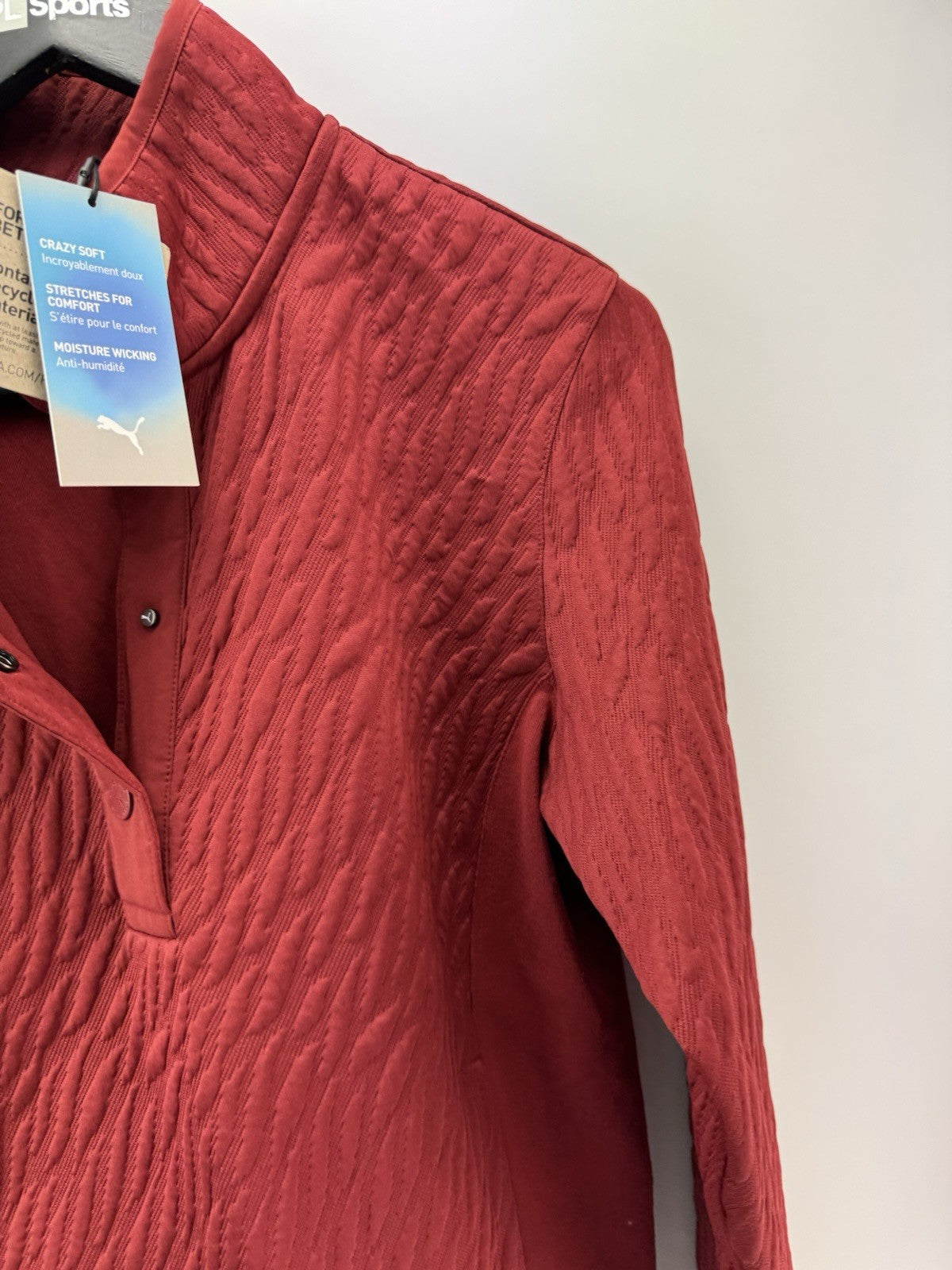 Puma Golf Ladies 1/4 Zip Pullover Jacquie Snap Red /UK Small /New /300894
