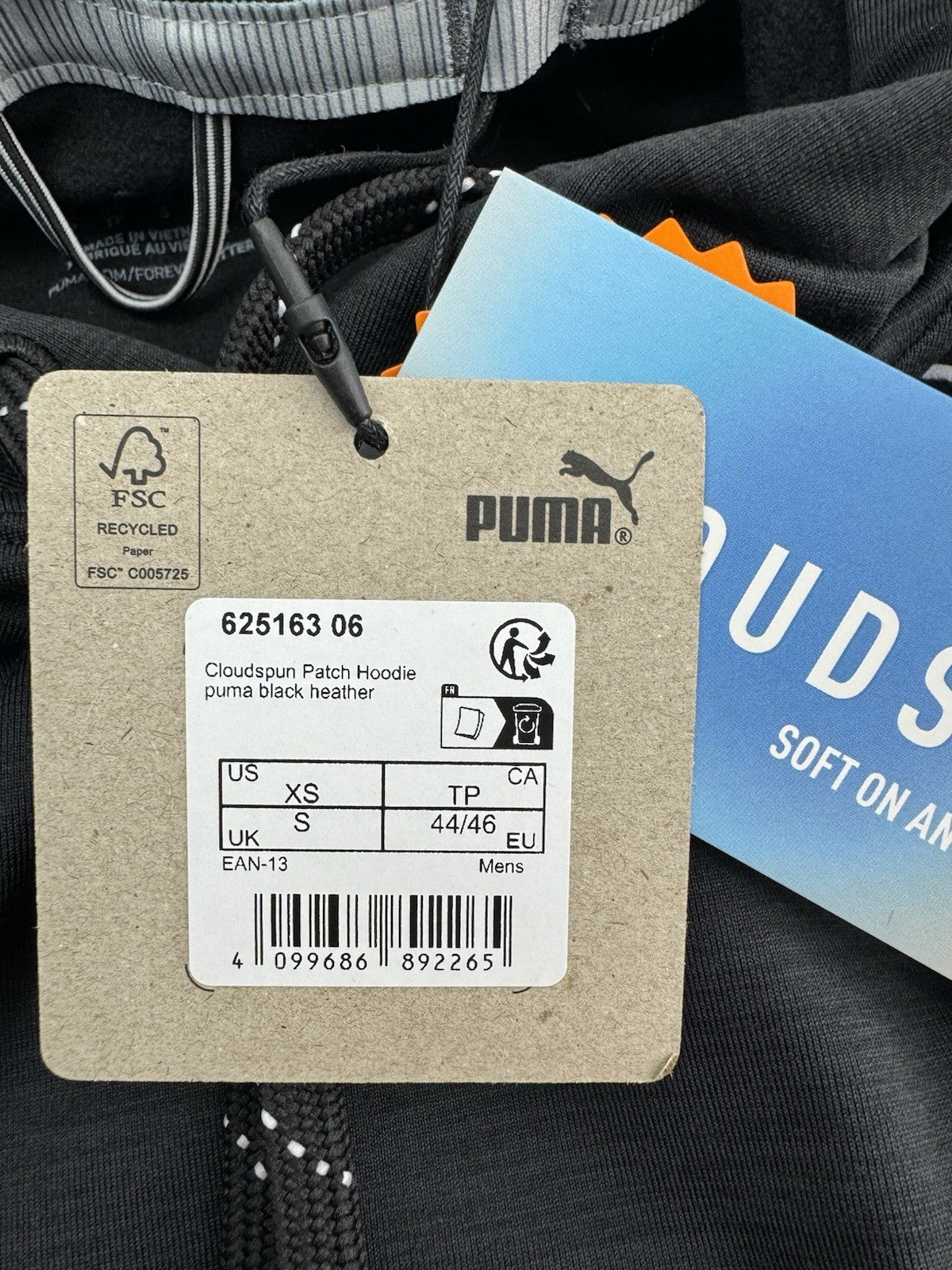 Puma Golf Hoodie Cloudspun Patch Mens UK Small /Black /New /3082011