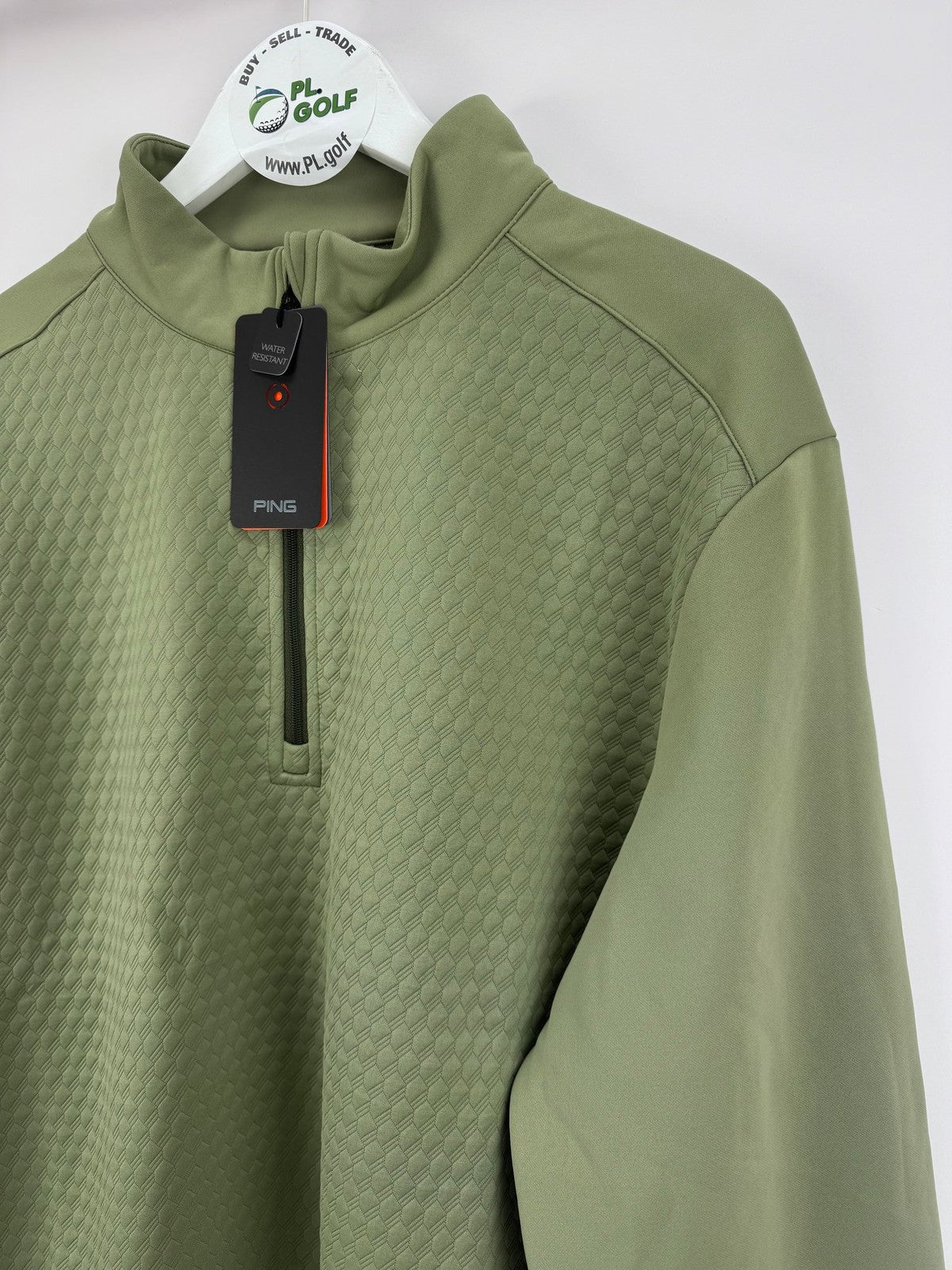PING Nolan P03766 Quarter Zip Pullover Mens XL Water Resistant Green/317174