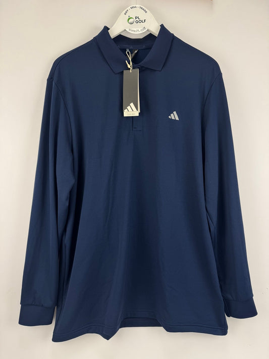 adidas Ultimate365 Cold.rdy Long Sleeve Polo Shirt Navy Size Large/328020