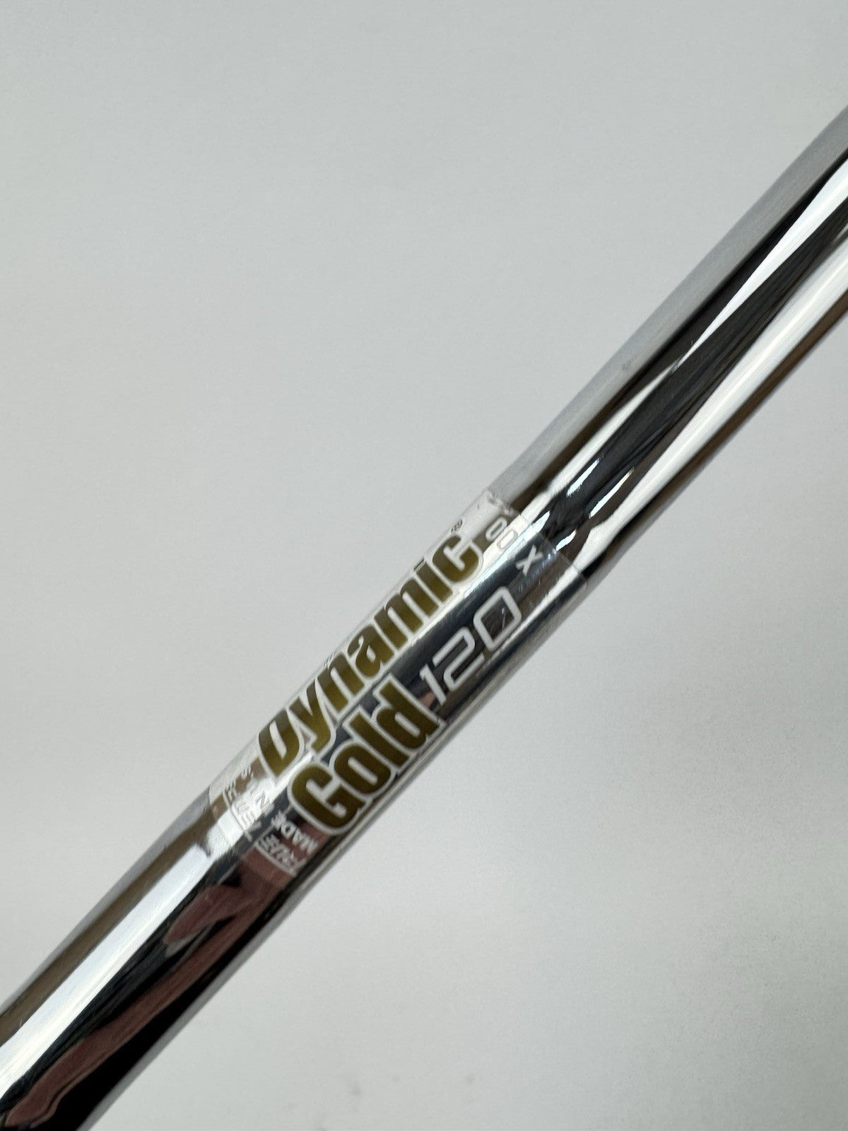 Dynamic Gold 120 Iron Shaft X100 Extra Stiff Flex Steel 35.25” /0.355 /335722
