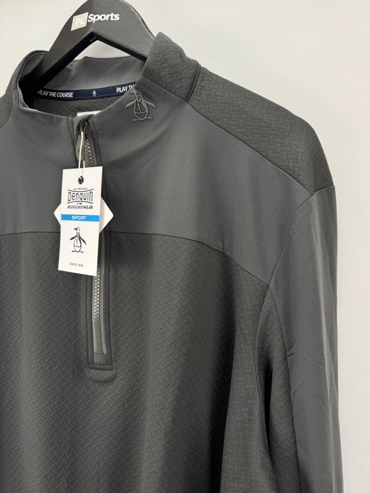 Penguin Golf Quarter Zip Jumper Mens XL Asphalt Grey Lightweight Sport/371212