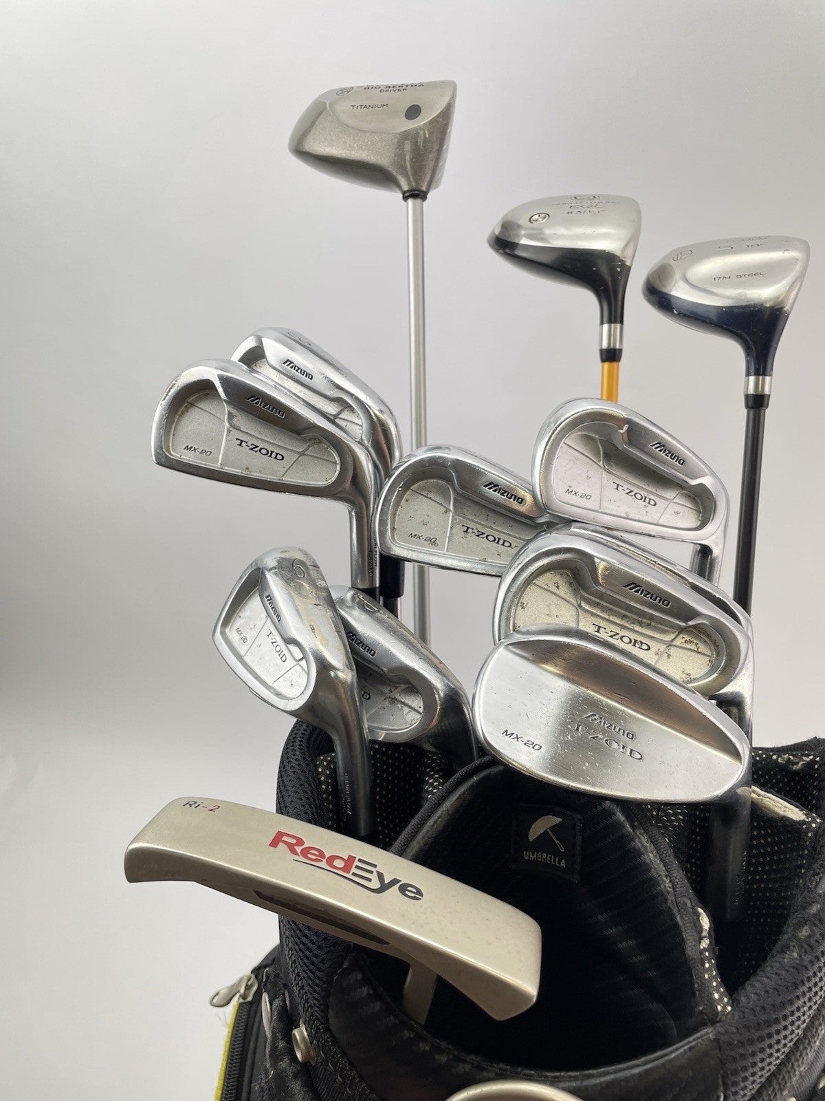 Mizuno Golf Package Set 13 Clubs Regular Flex /Right /New Grips /Cart Bag /281972