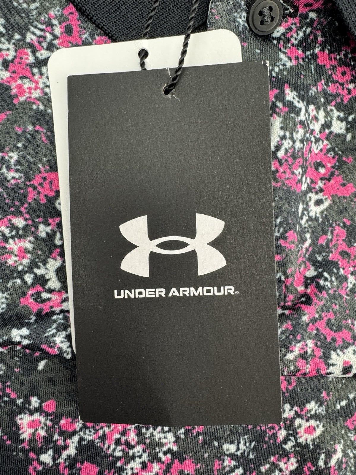 Juniors Boys Under Armour Floral Speckle Golf Polo Shirt Size UK Large /3098212