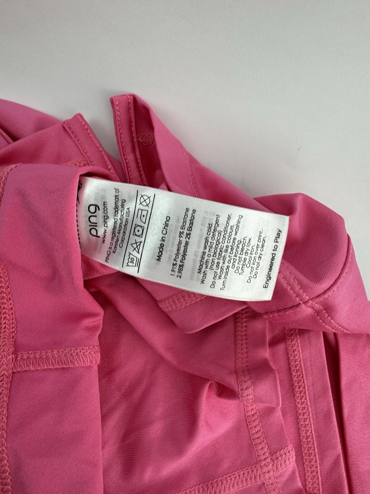 Ping Golf Ladies Dress Carla Sleeveless /Flamingo Pink /UK Size 8 /New /339119
