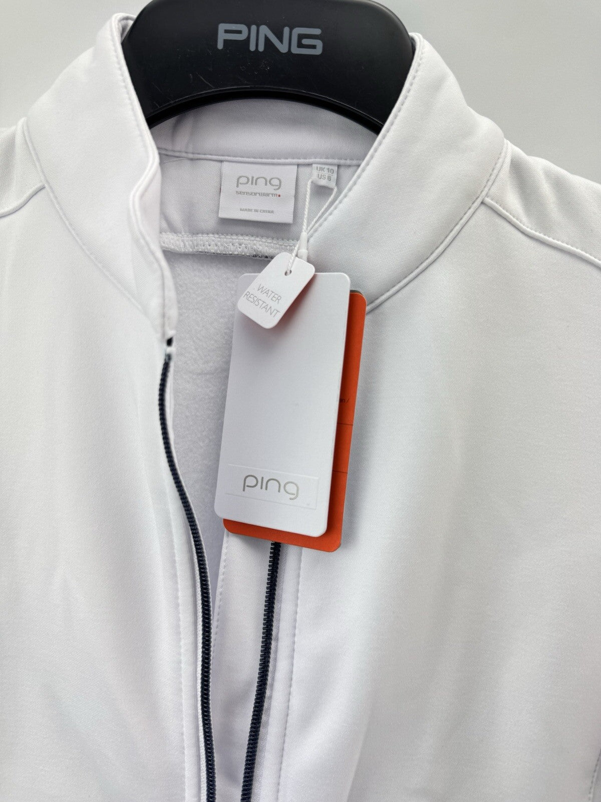 Ping Ladies Golf Gilet Dot Water Resistant UK  10 /Sensorwarm /White /New /223627