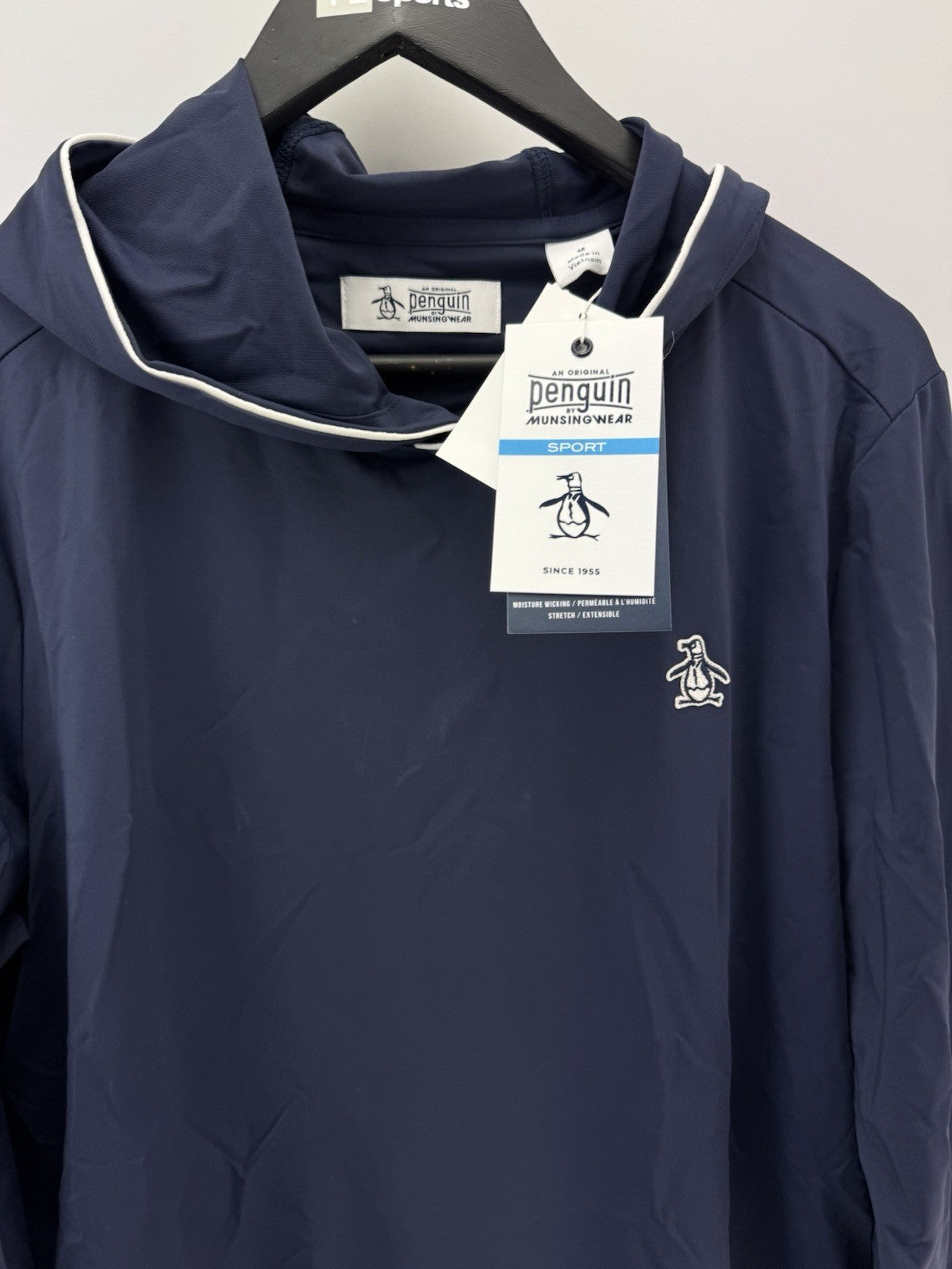Original Penguin Golf Performance Hoodie Earl Pullover Lightweight UK M /305123