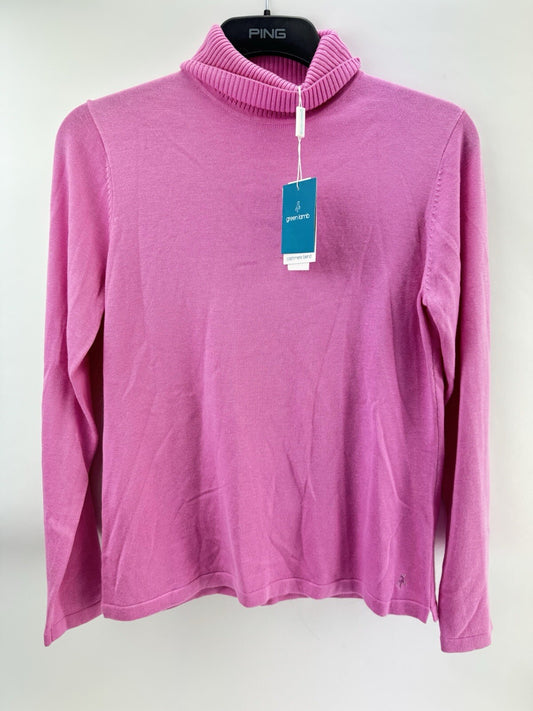 Green Lamb Ladies Pullover Knox Roll Turtle Neck Cashmere UK 14 /New /223300