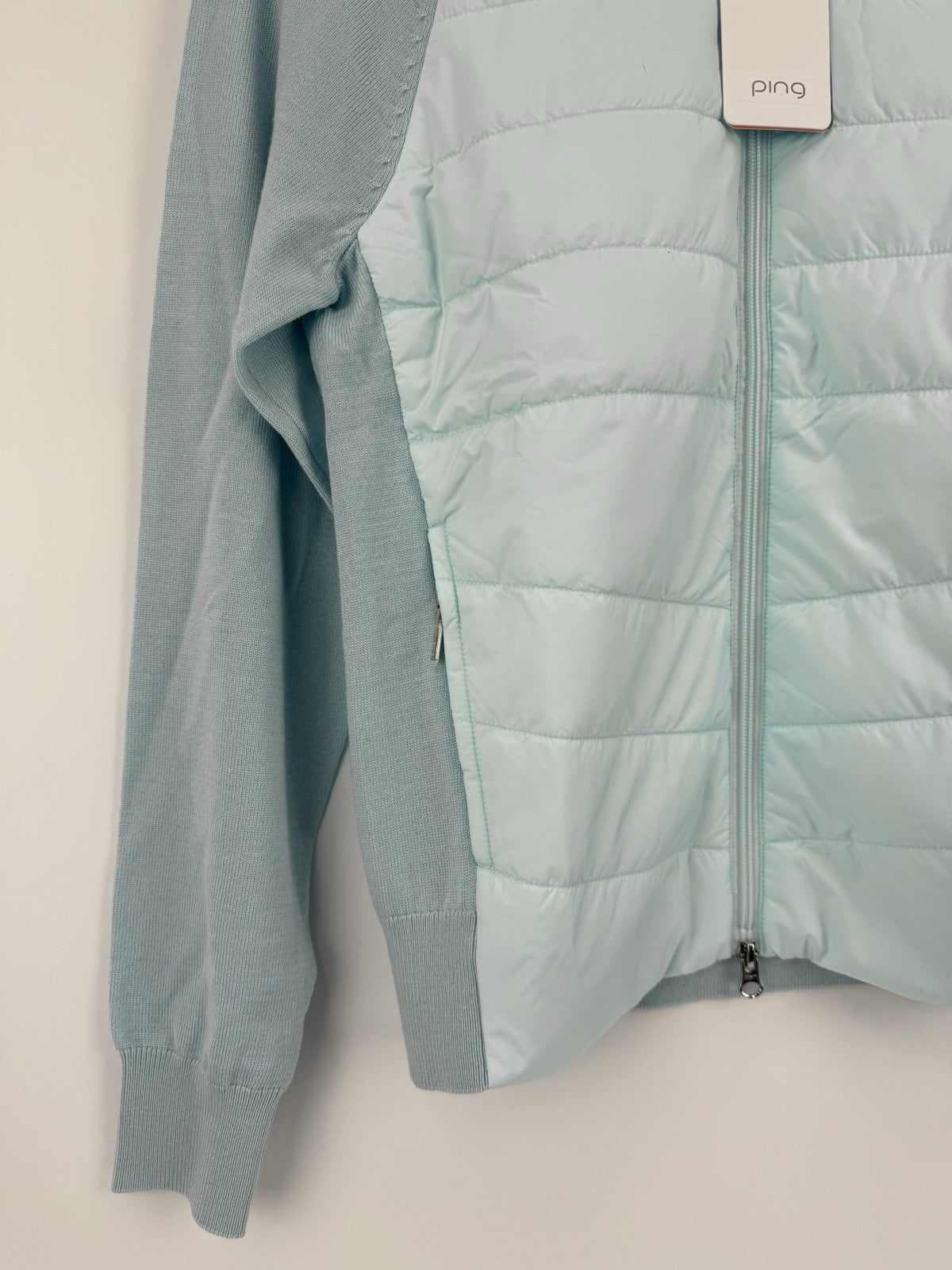 Ping Fran Golf Jacket Women's Size UK6 Opal Light Blue Zip Up Quilted/315085