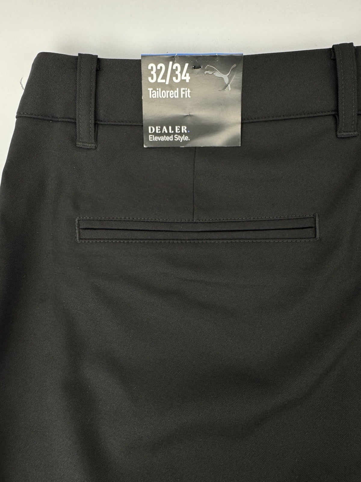 Puma Dealer Tailored Fit Trousers Men's Size 32/34 Black Golf Pants/353946