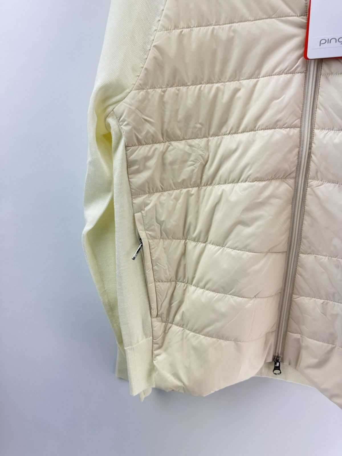Ping Golf Ladies Jacket Fran Hybrid Full Zip UK 12 /Cream /New /279801