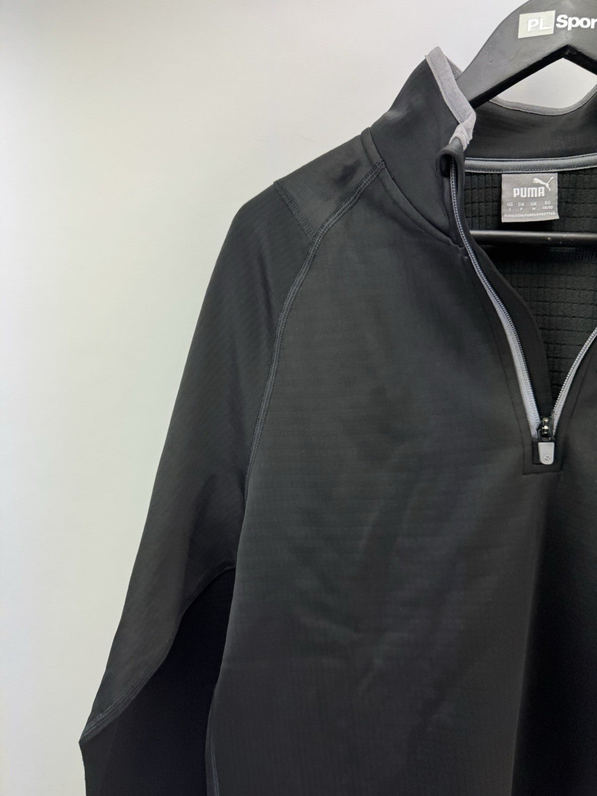 Puma Golf Mens Pullover Waffle Fleece 1/4 Zip UK Medium /Black /New /294952