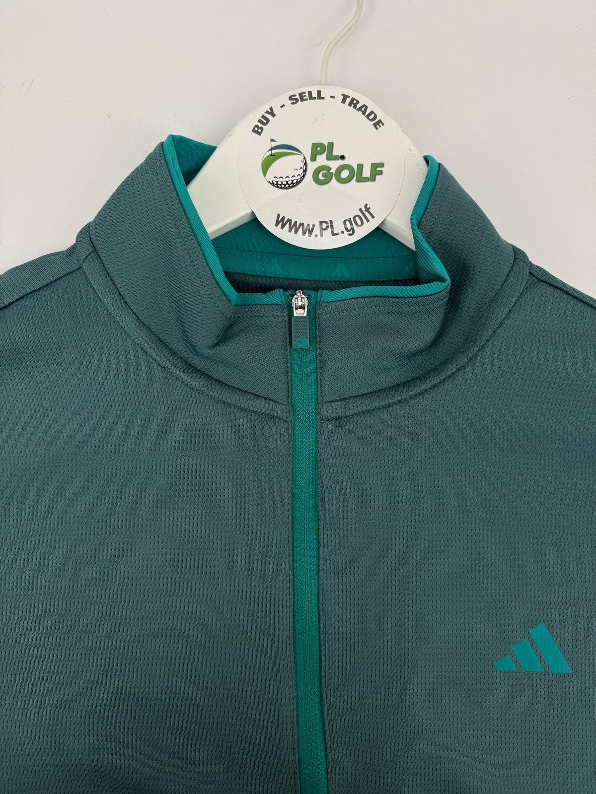 Adidas Core Light Weight Quarter Zip Pullover Men's Size Small Teal Golf/325565