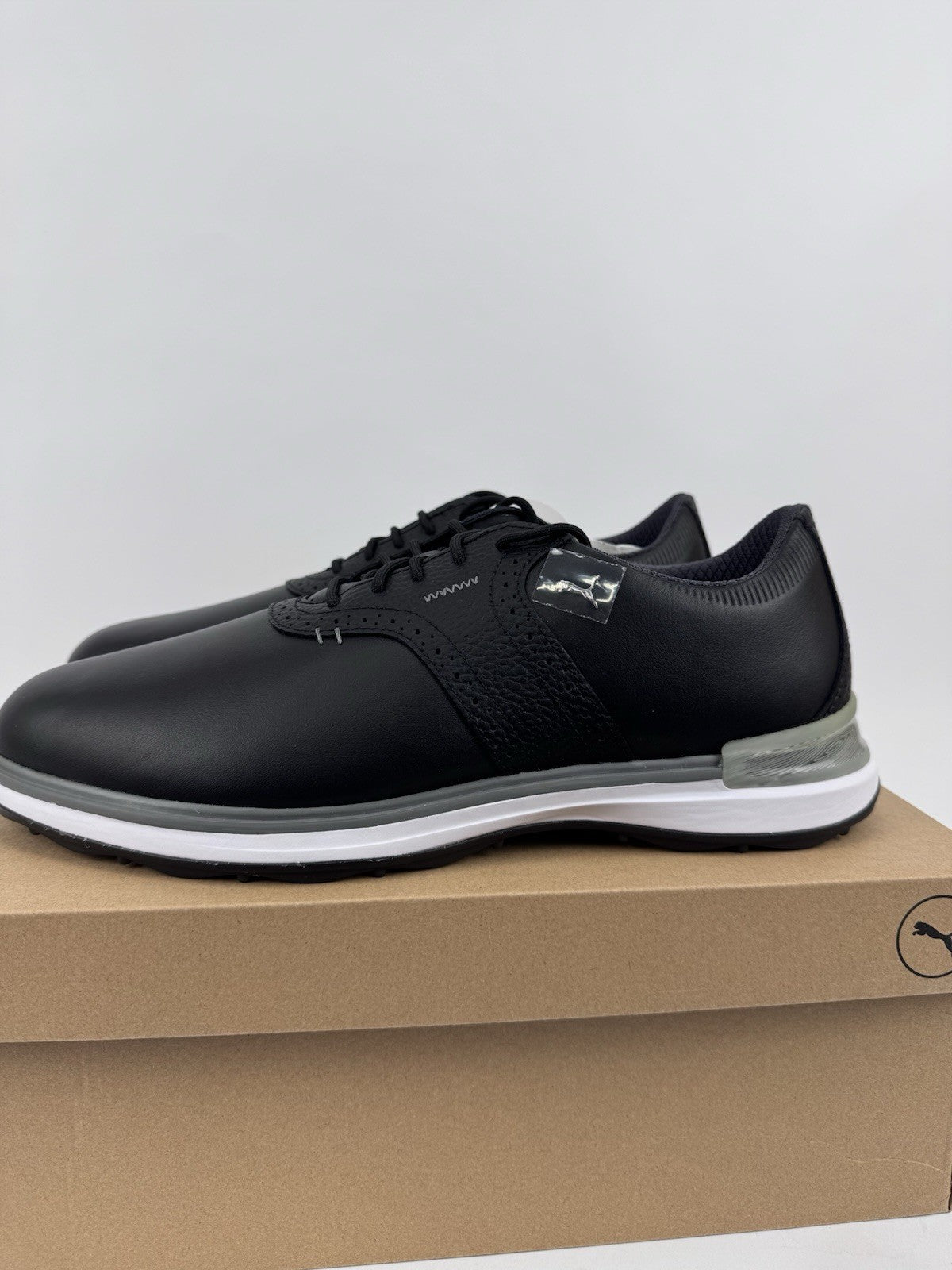 Puma Avant Golf Shoes Men's Size UK 10 Waterproof Black Premium/318400