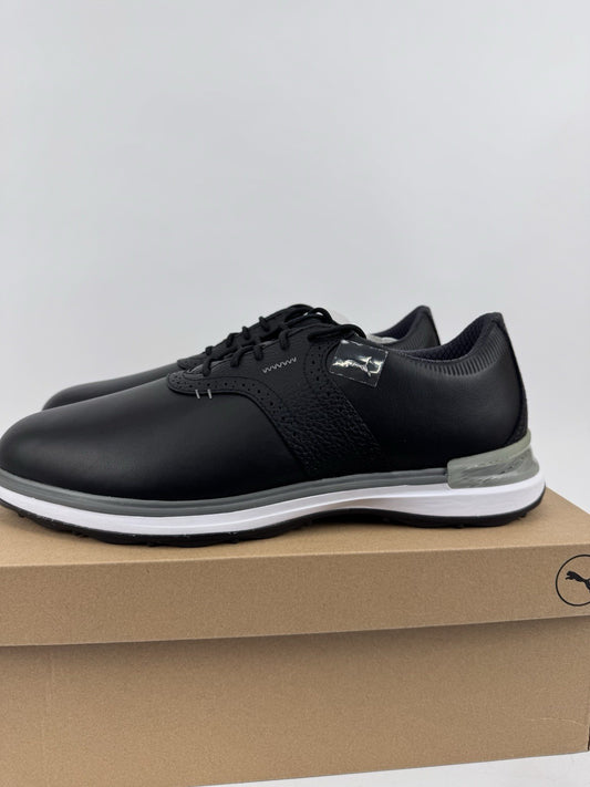 Puma Avant Golf Shoes Men's Size UK 10 Waterproof Black Premium/318400