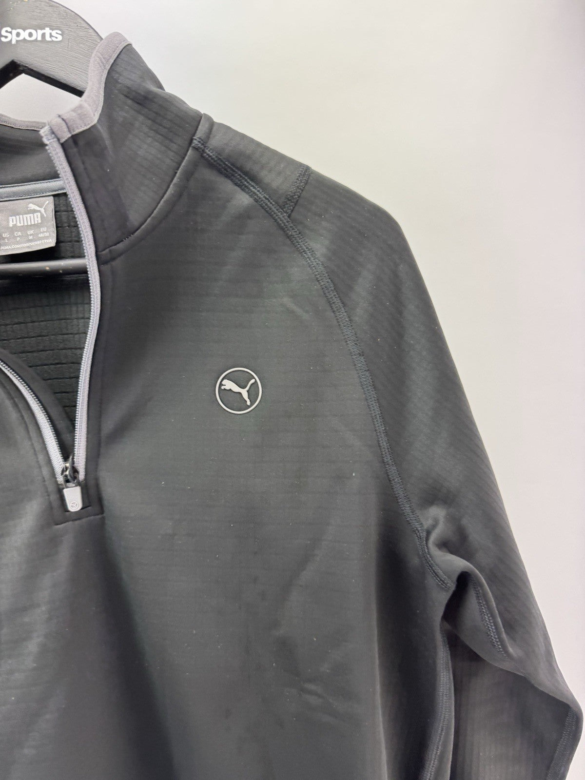 Puma Golf Mens Pullover Waffle Fleece 1/4 Zip UK Medium /Black /New /294954