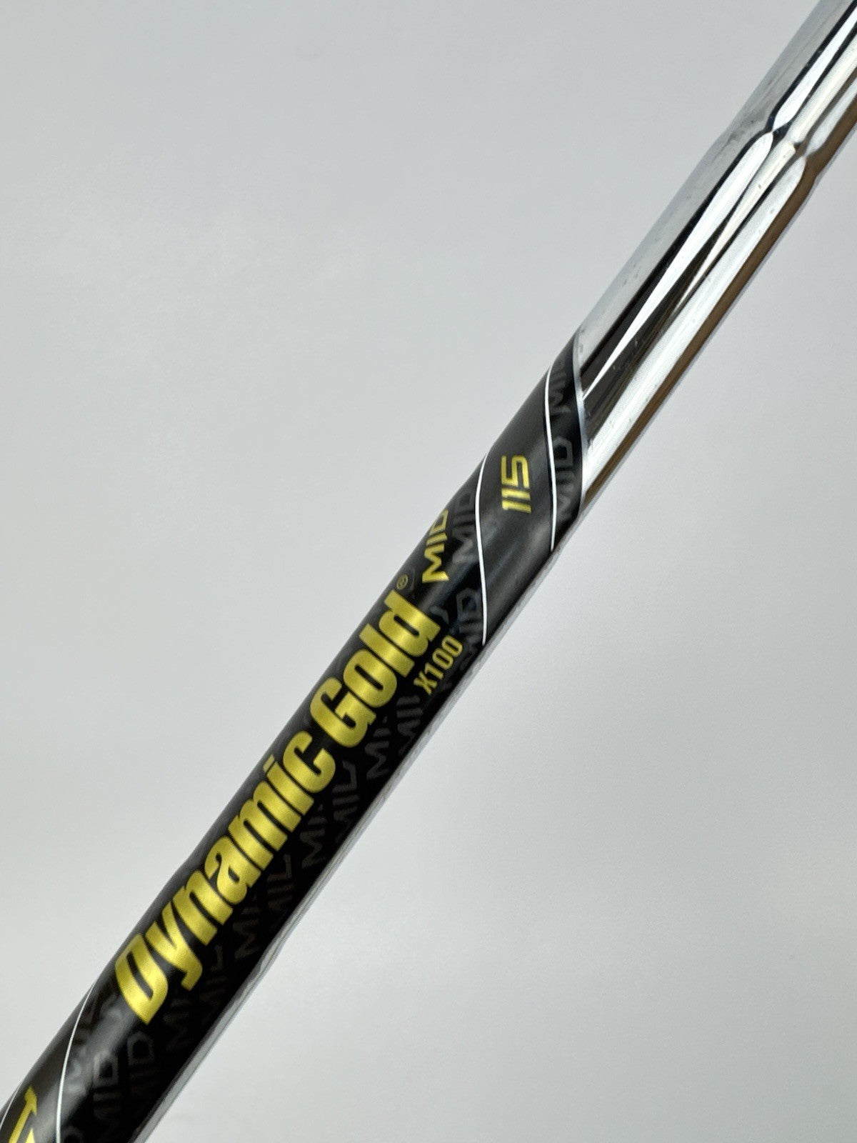 Dynamic Gold Mid 115 Iron Shaft X100 X Flex Steel 35” /0.355 Tapered /343856