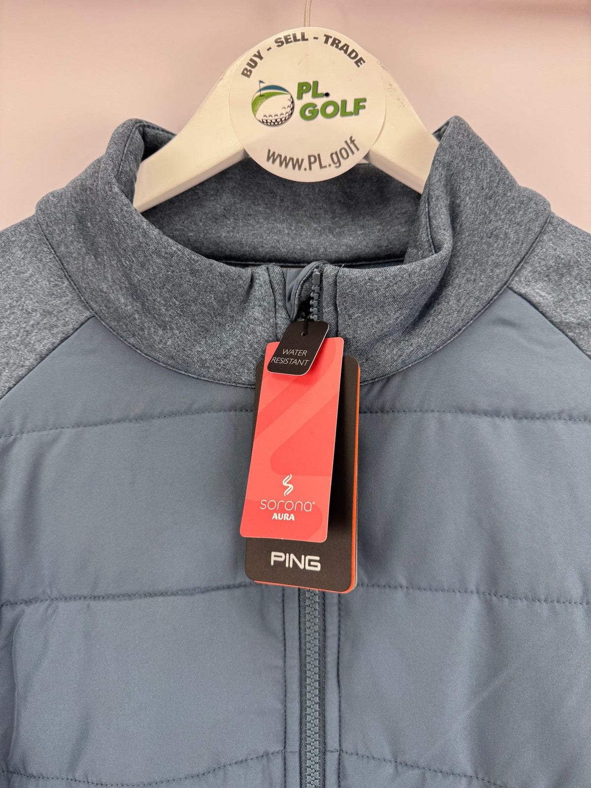 PING Sorona Aura Aiden Men's Golf Jacket Size XL Water Resistant Blue/313103