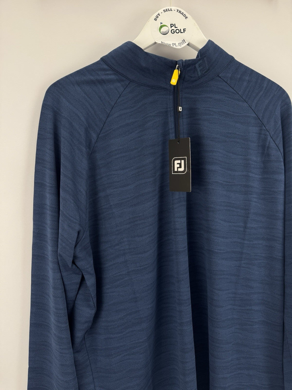FootJoy Golf Wave Jacquard Chill-Out Zip Pullover Men's Size XL Navy/330571