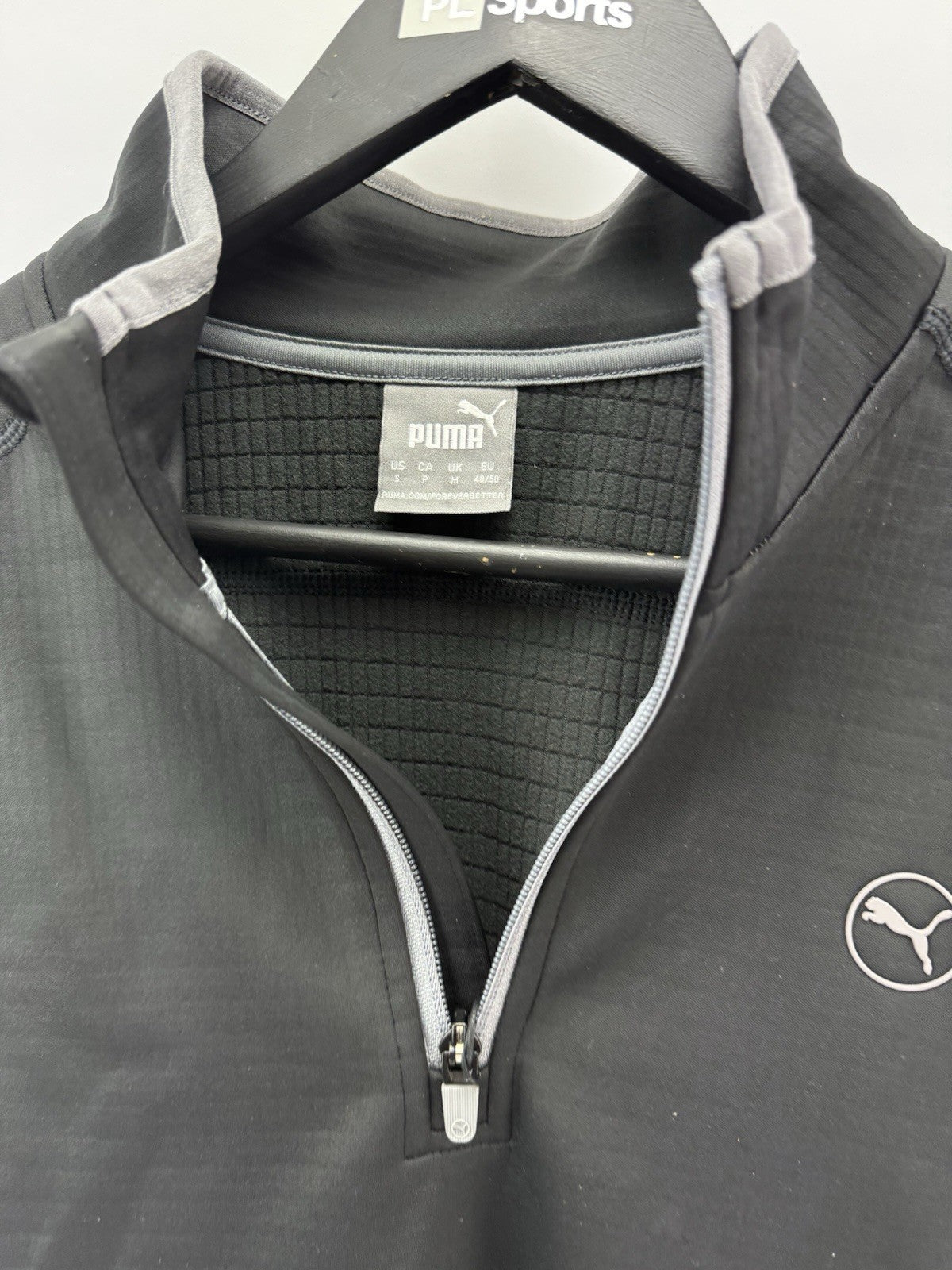 Puma Golf Mens Pullover Waffle Fleece 1/4 Zip UK Medium /Black /New /294956