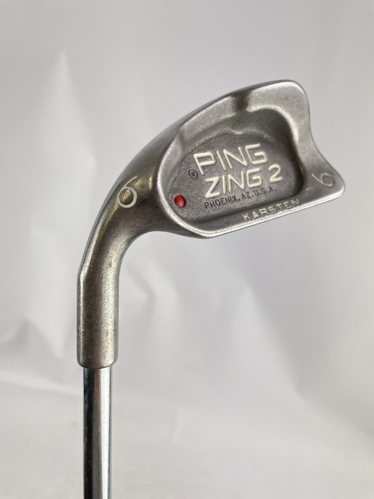Ping Zing 2 Golf 6 Iron Red Dot Stiff Flex Steel /Left Handed /New Grip /78893