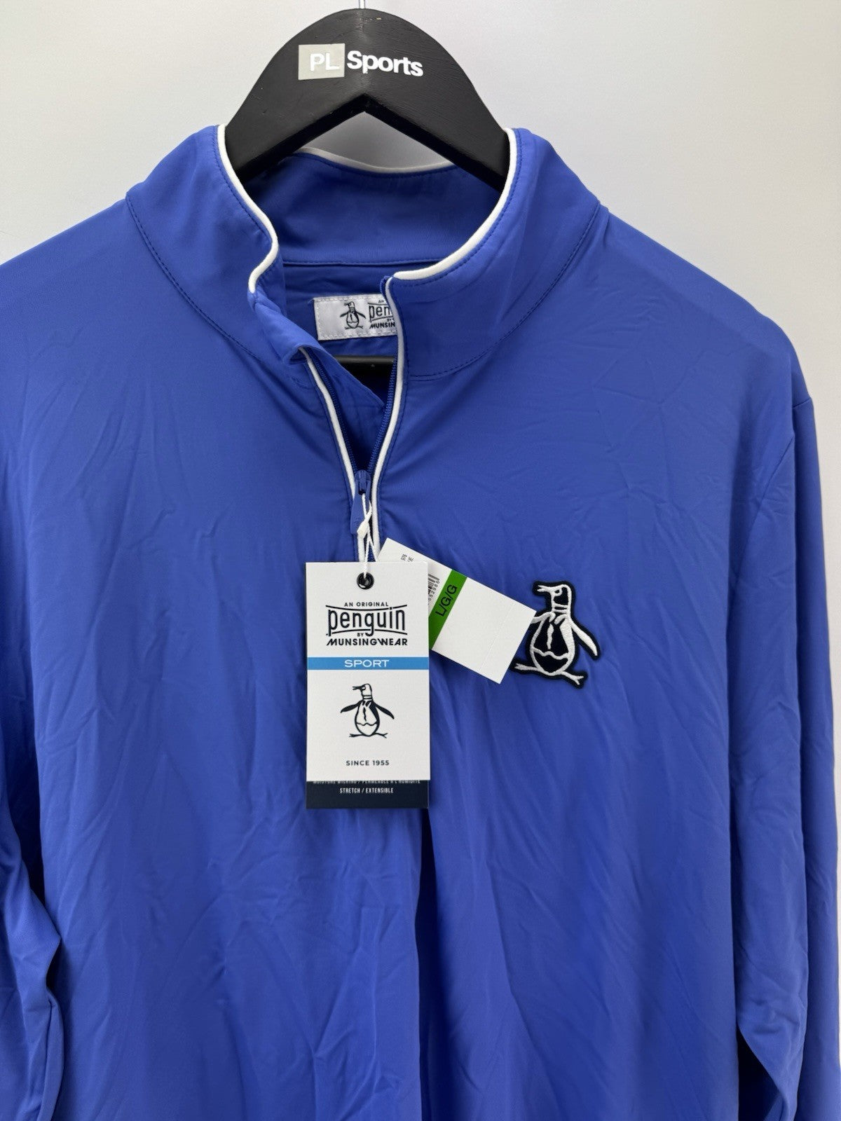 Original Penguin Golf Performance 1/4 Zip Earl Pullover Lightweight UK L /300623