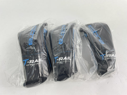 Cobra T-Rail Hybrid Headcover Set (3) Headcovers Only /Black /Blue /Brand New0