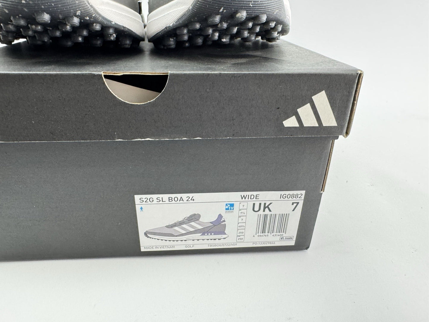 Adidas S2G Boa 24 Golf Shoes Wide Fit Spikeless UK 7 /Waterproof /New /284708
