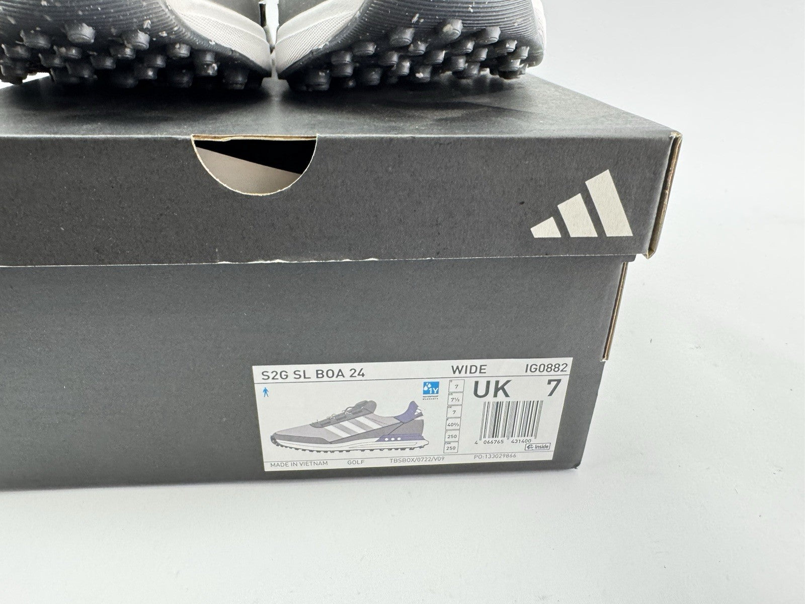 Adidas S2G Boa 24 Golf Shoes Wide Fit Spikeless UK 7 /Waterproof /New /284708