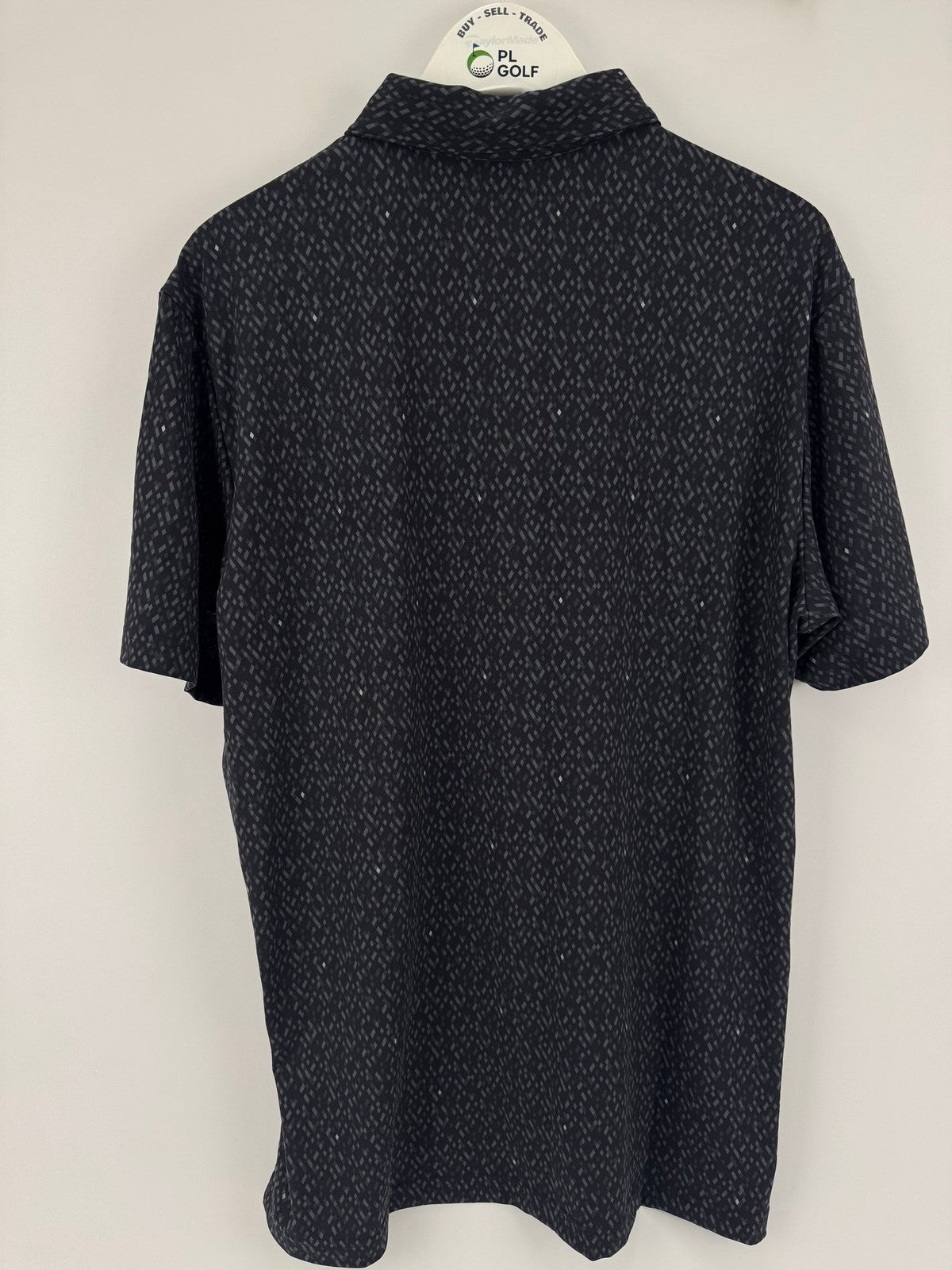 Adidas Ultimate365 Micro Argyle Print Polo Shirt Men's Large Black/329409