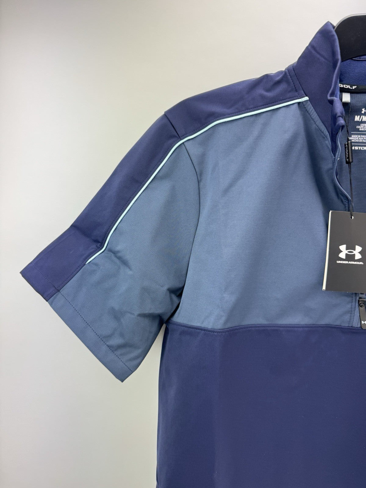 Under Armour Drive Wind 1/4 Zip Short Sleeve UK Medium /Navy /New /276762