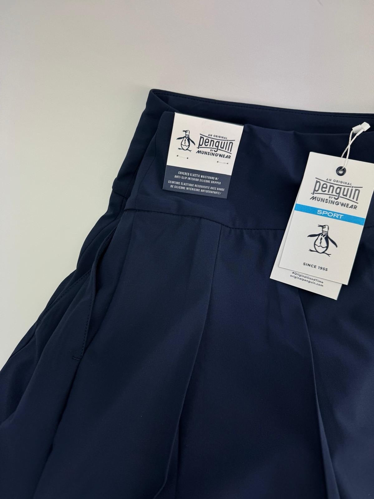 Women’s Original Penguin Pleated Golf Skort Navy Blue Size XL Brand New/ 306412