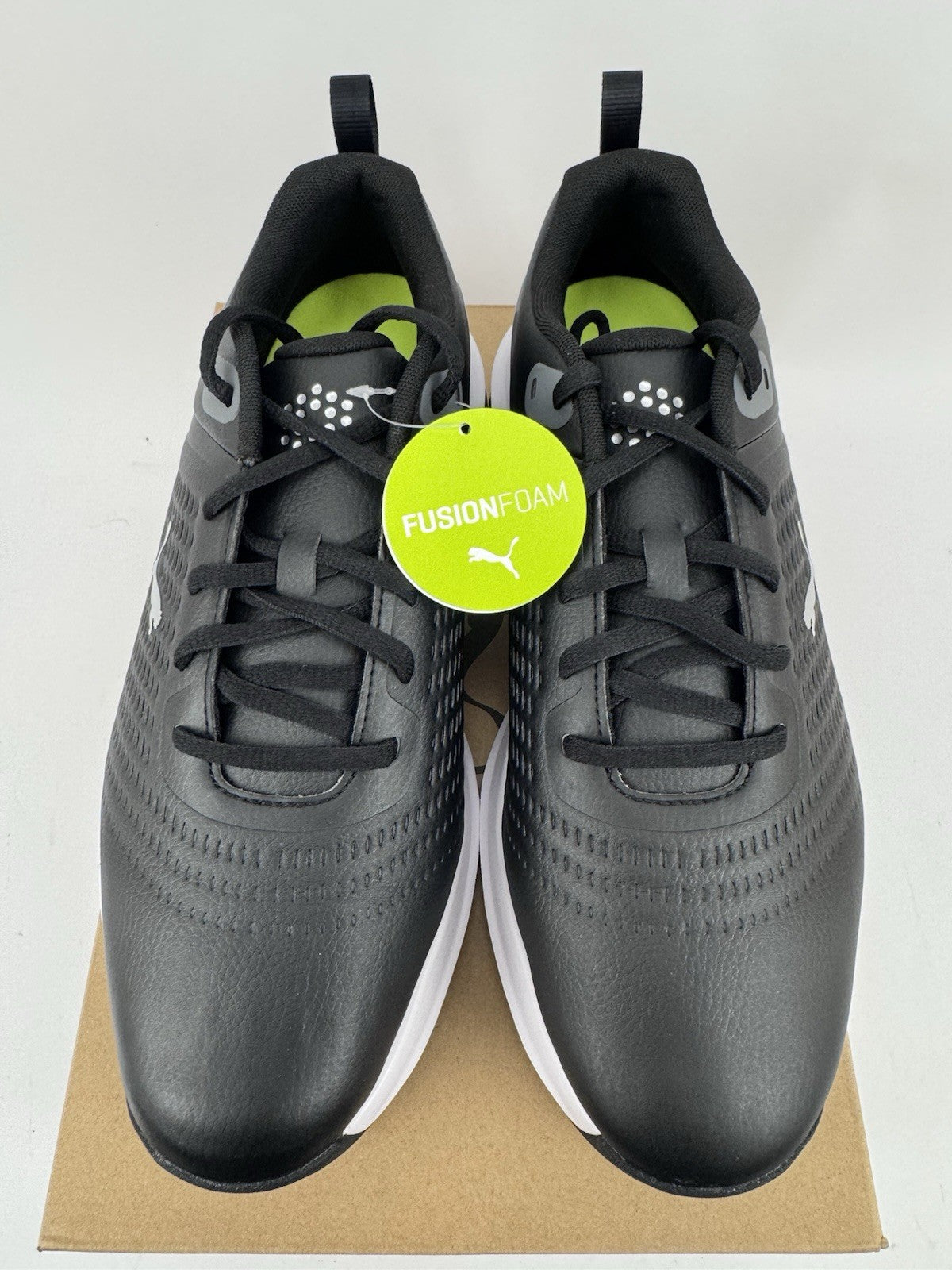 Puma Fusion Plus Spiked Golf Shoes Men's Size UK 8.5 Black Waterproof/323095