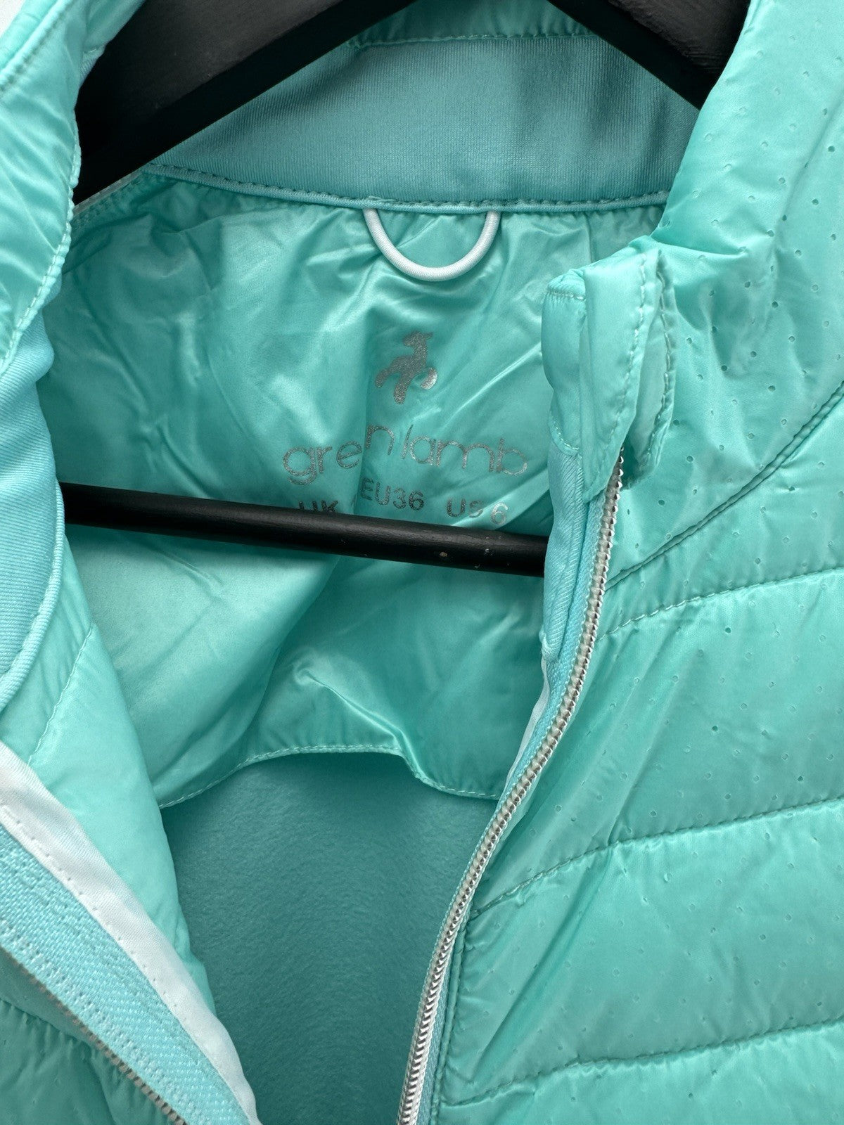 Green Lamb Golf Womens Gilet Thermal Windproof UK 10 /Aqua /New /298136