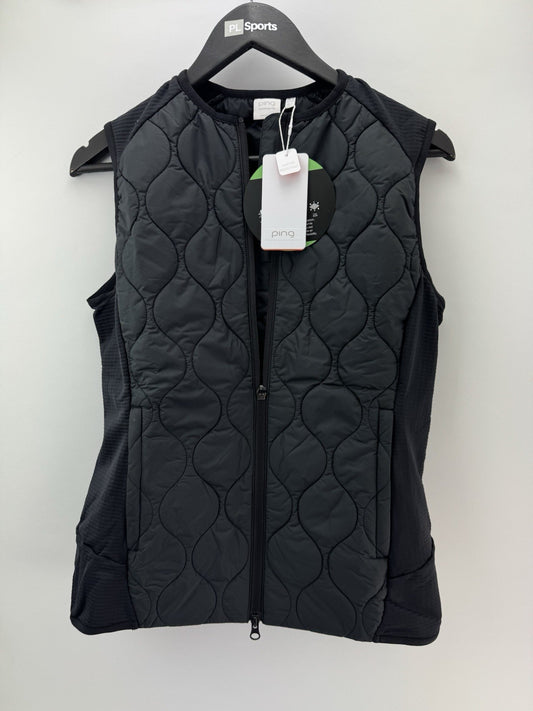 Ping Golf Ladies Gilet Seren Vest Insulated UK 6 /Collarless /Full Zip/New/280810