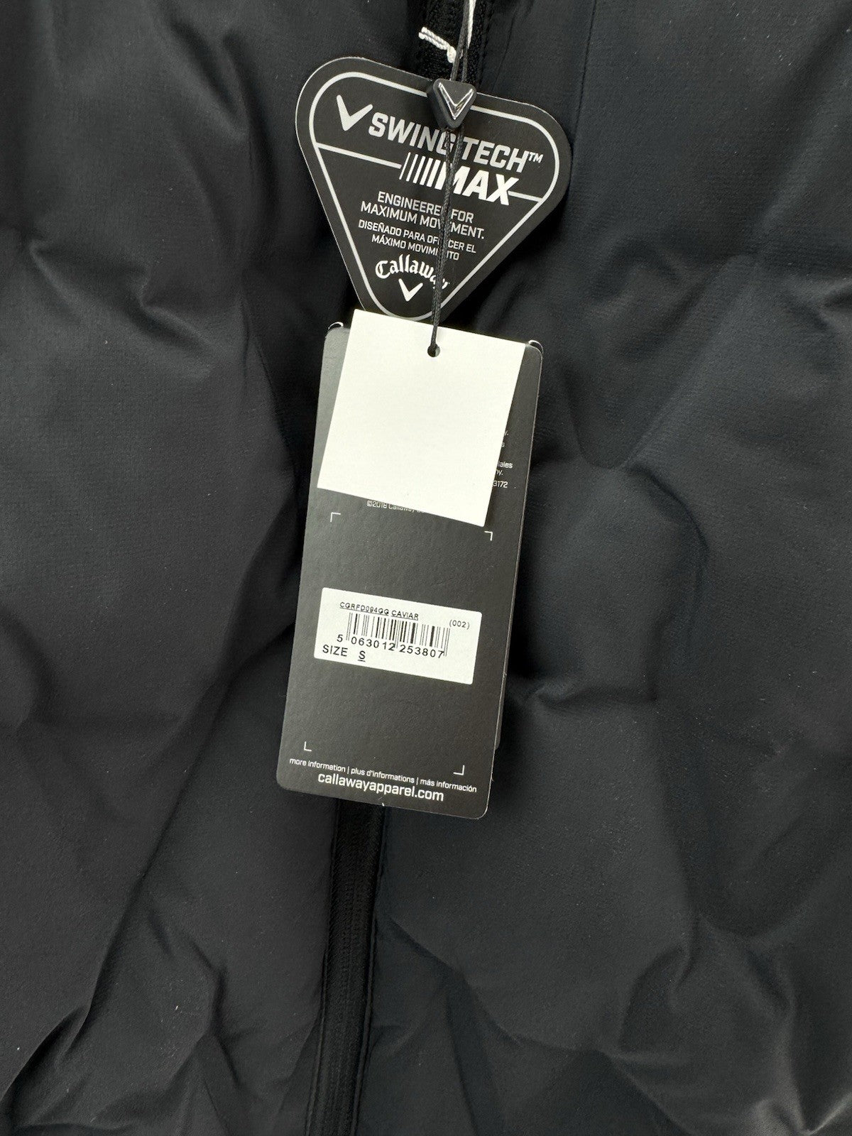 Callaway Golf Thermal Puffer Jacket Welded Chev Black UK Small /New /305106
